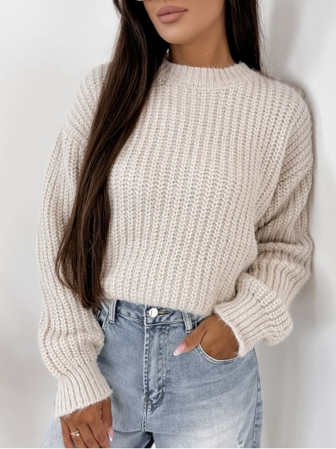 SWETER LIATHE BEŻOWY