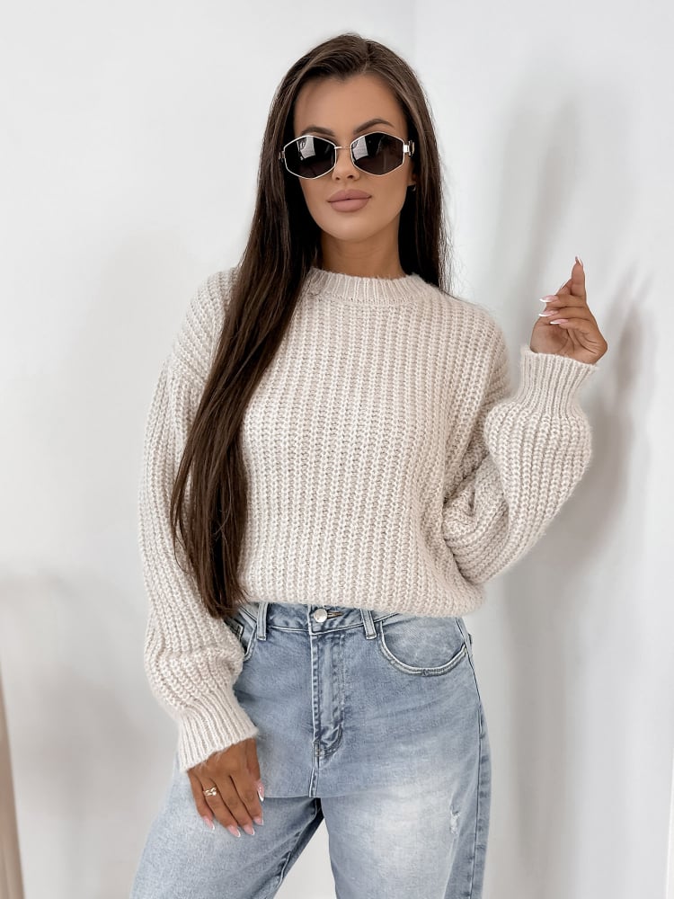 SWETER LIATHE BEŻOWY