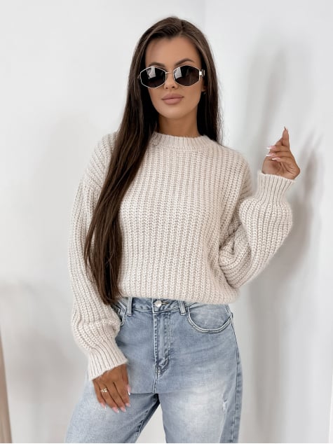 SWETER LIATHE BEŻOWY