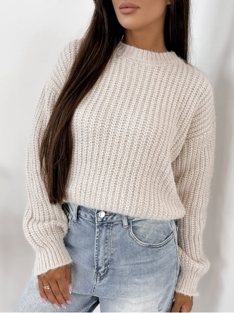 SWETER LIATHE BEŻOWY