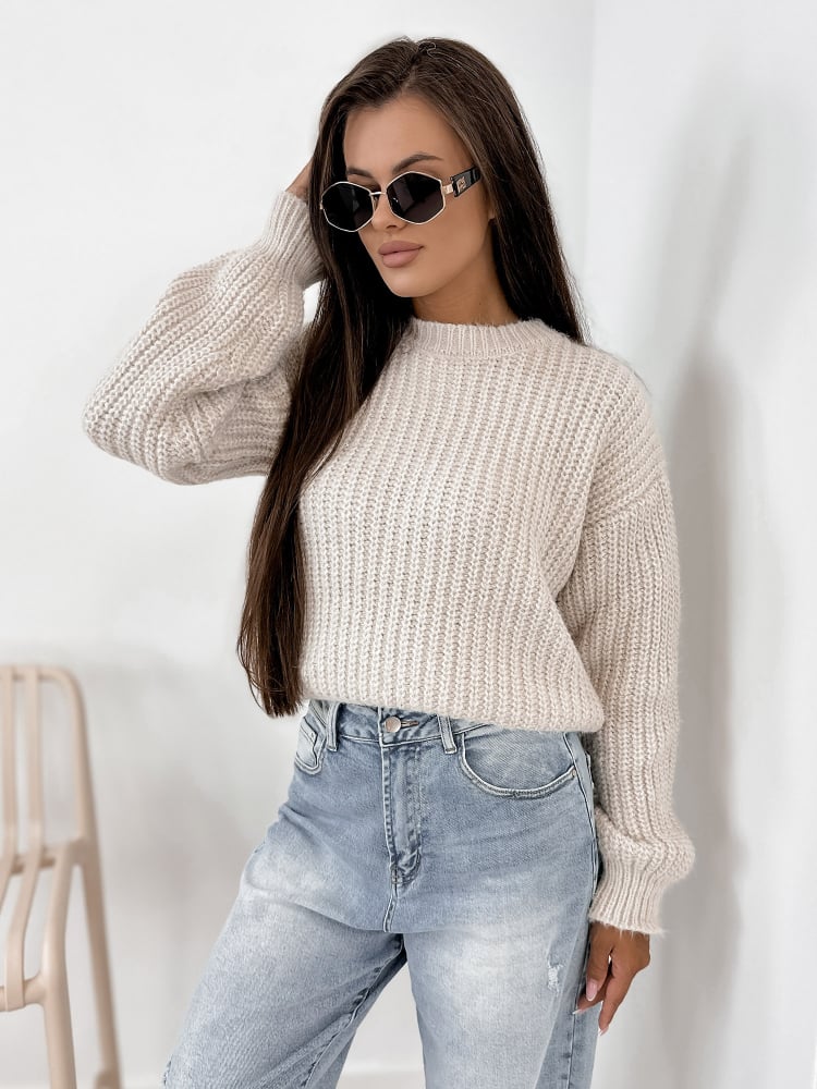SWETER LIATHE BEŻOWY
