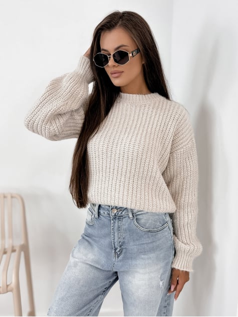 SWETER LIATHE BEŻOWY