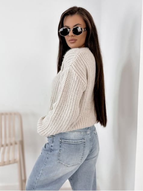 SWETER LIATHE BEŻOWY
