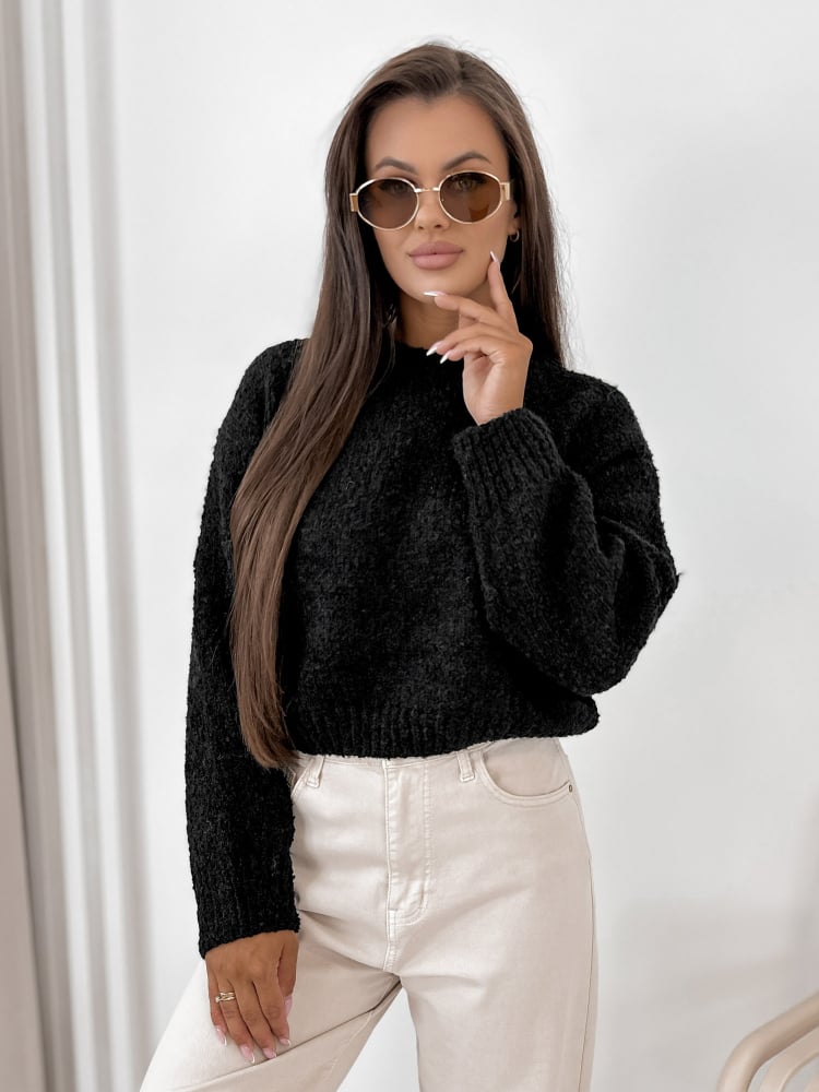 SWETER SEYONE CZARNY