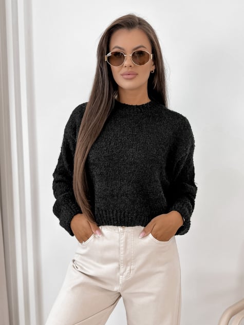 SWETER SEYONE CZARNY