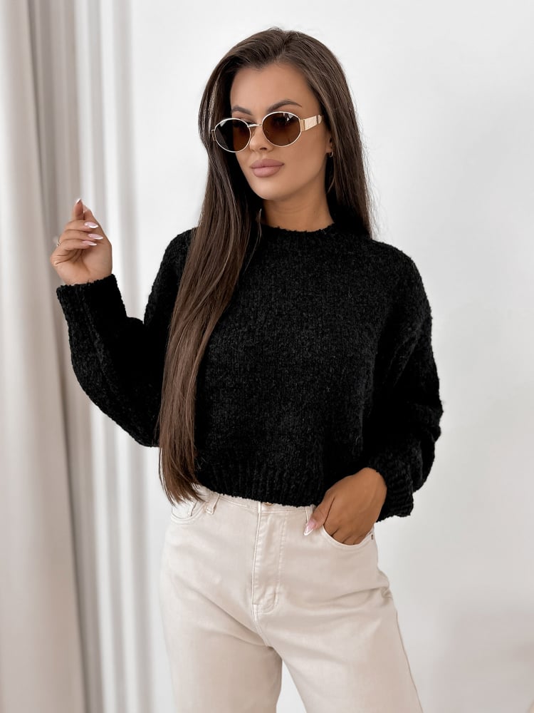 SWETER SEYONE CZARNY