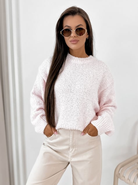 SWETER SEYONE PUDROWY RÓŻ