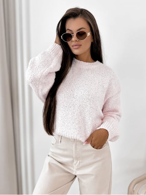 SWETER SEYONE PUDROWY RÓŻ