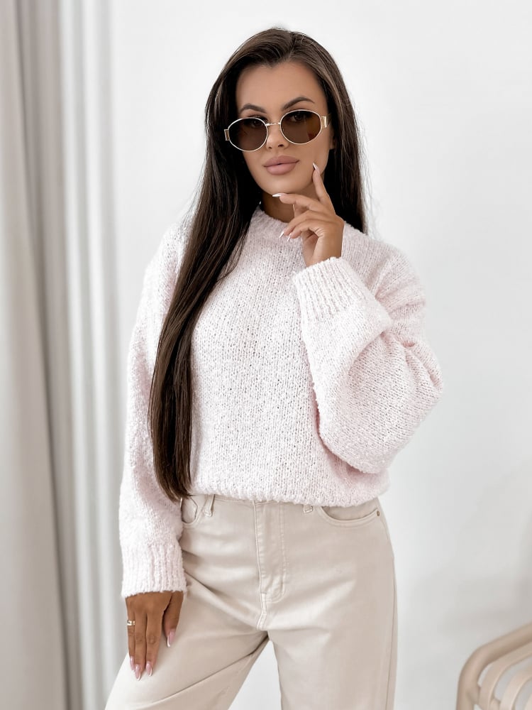 SWETER SEYONE PUDROWY RÓŻ