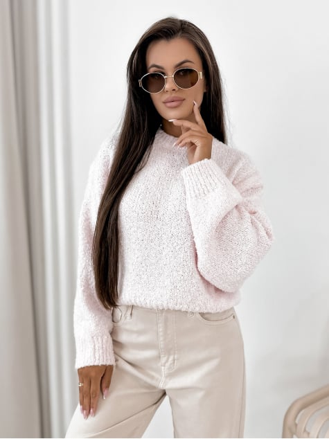 SWETER SEYONE PUDROWY RÓŻ