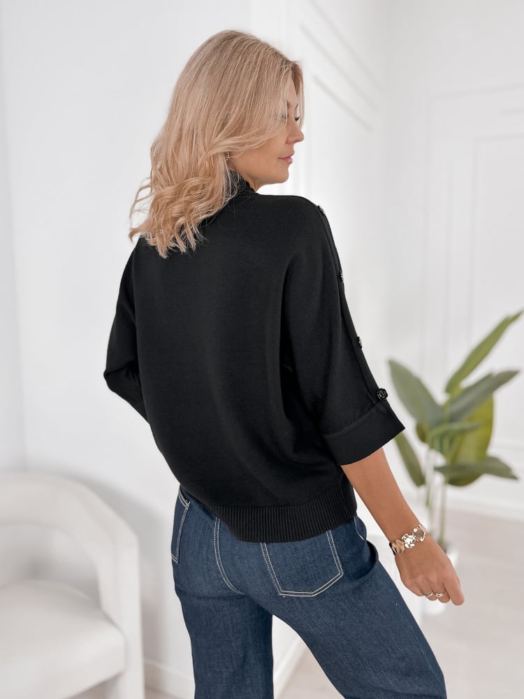 SWETER FINBARE CZARNY