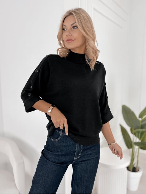 SWETER FINBARE CZARNY