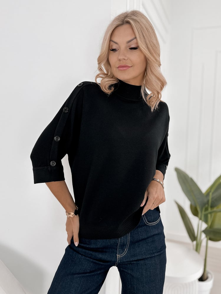 SWETER FINBARE CZARNY
