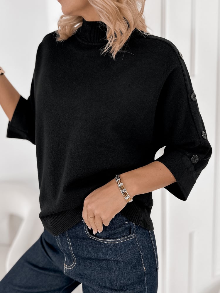 SWETER FINBARE CZARNY