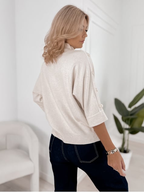 SWETER FINBARE BEŻOWY