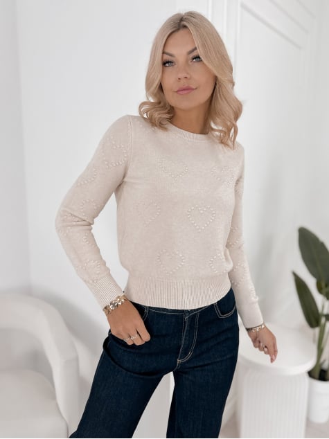 SWETER EZARIAN BEŻOWY