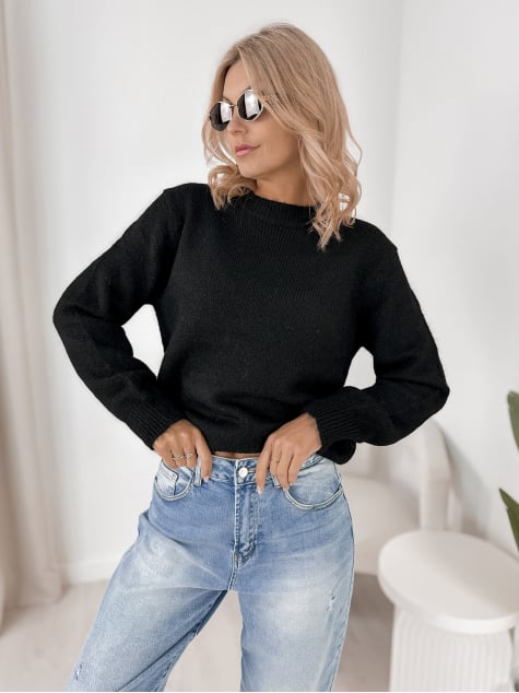 SWETER VISERIN CZARNY