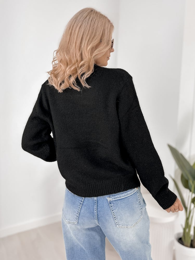 SWETER VISERIN CZARNY