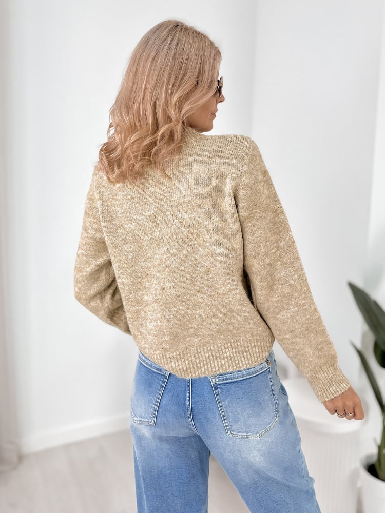SWETER VISERIN KARMELOWY