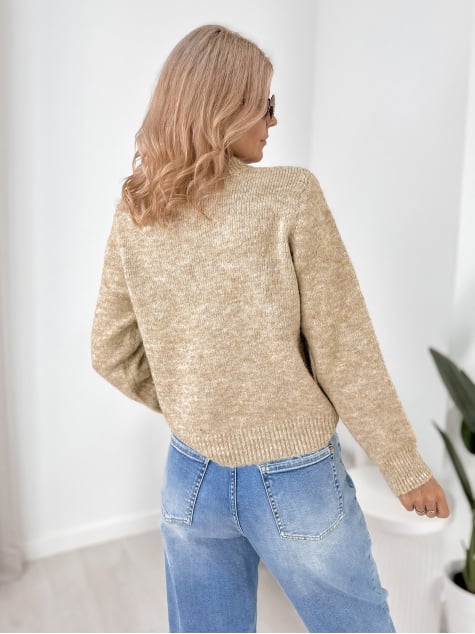 SWETER VISERIN KARMELOWY