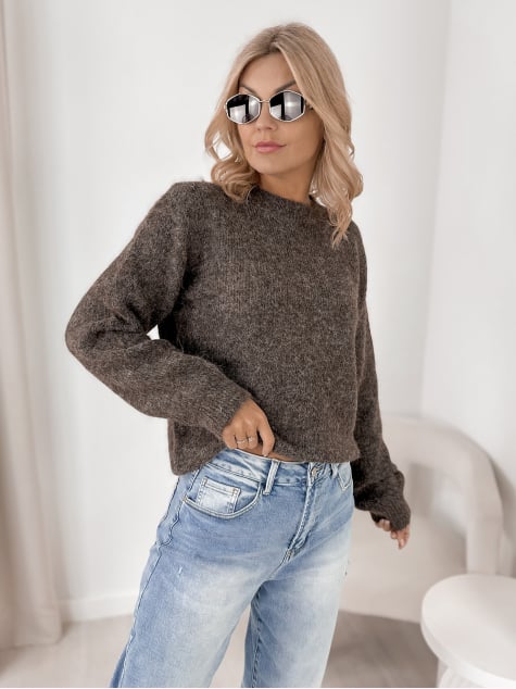 SWETER VISERIN BRĄZOWY