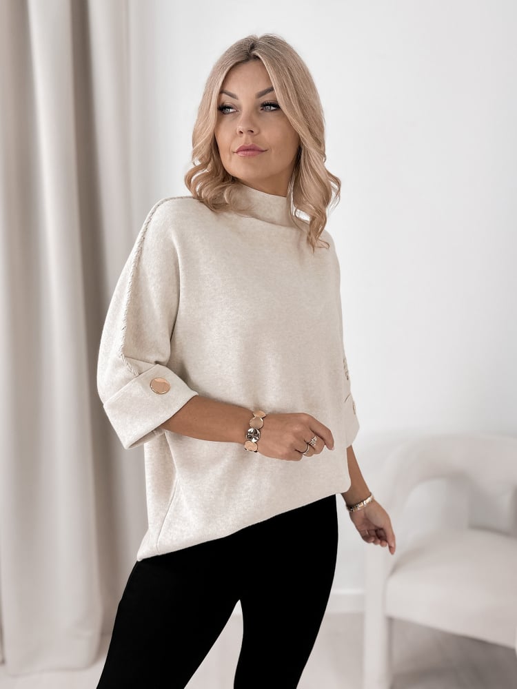 SWETER EMOON BEŻOWY