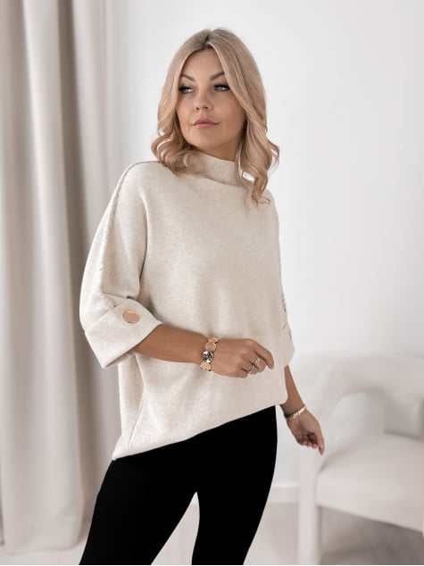 SWETER EMOON BEŻOWY