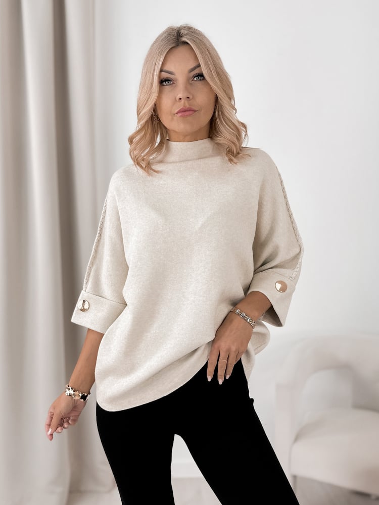 SWETER EMOON BEŻOWY