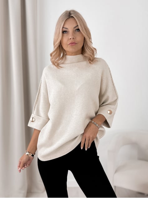 SWETER EMOON BEŻOWY