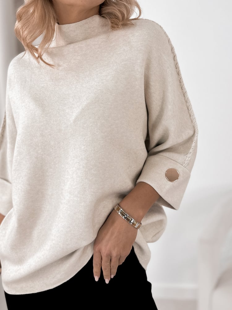 SWETER EMOON BEŻOWY