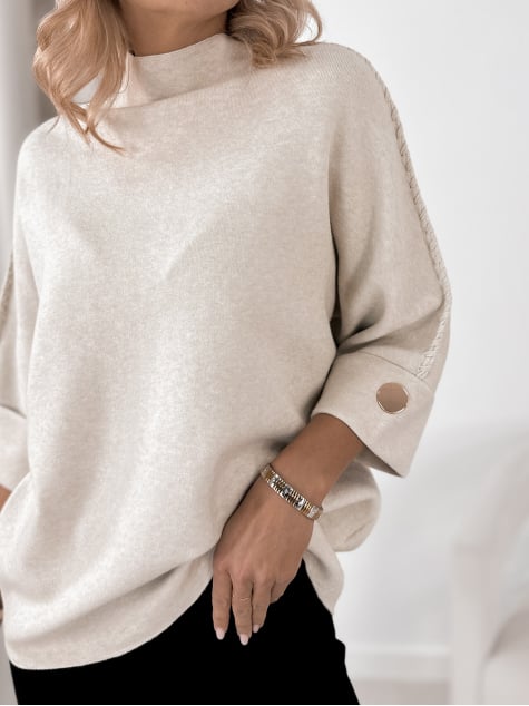 SWETER EMOON BEŻOWY
