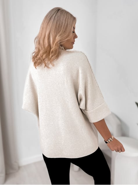 SWETER EMOON BEŻOWY