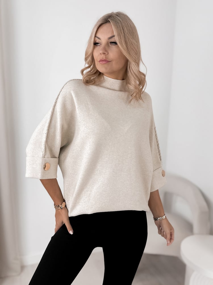 SWETER EMOON BEŻOWY