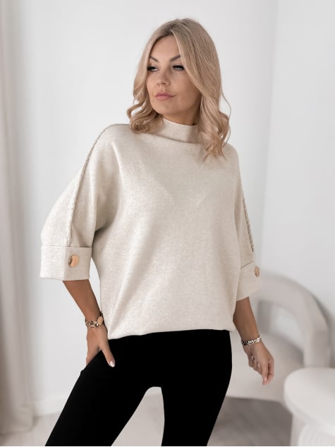 SWETER EMOON BEŻOWY