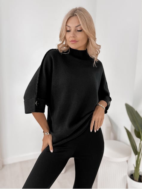 SWETER EMOON CZARNY