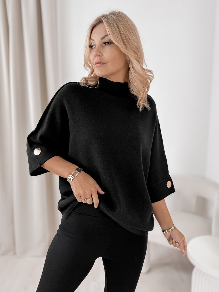 SWETER EMOON CZARNY