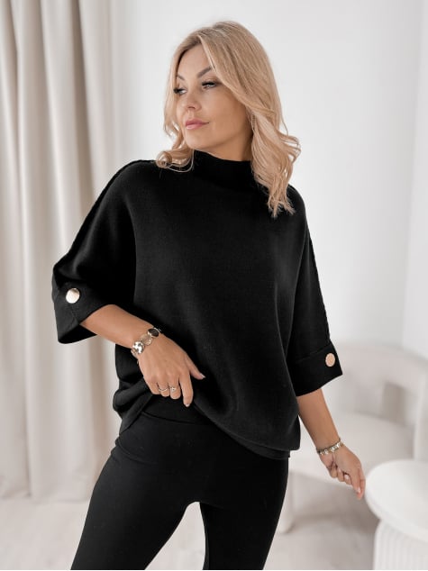 SWETER EMOON CZARNY