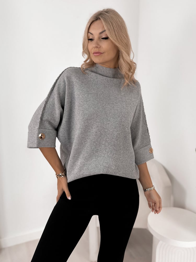 SWETER EMOON SZARY
