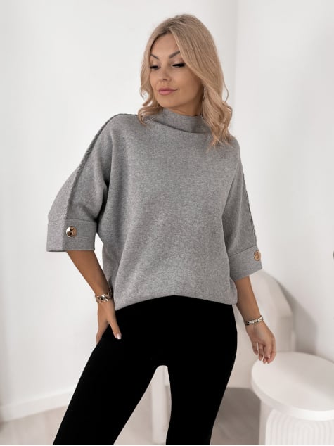 SWETER EMOON SZARY