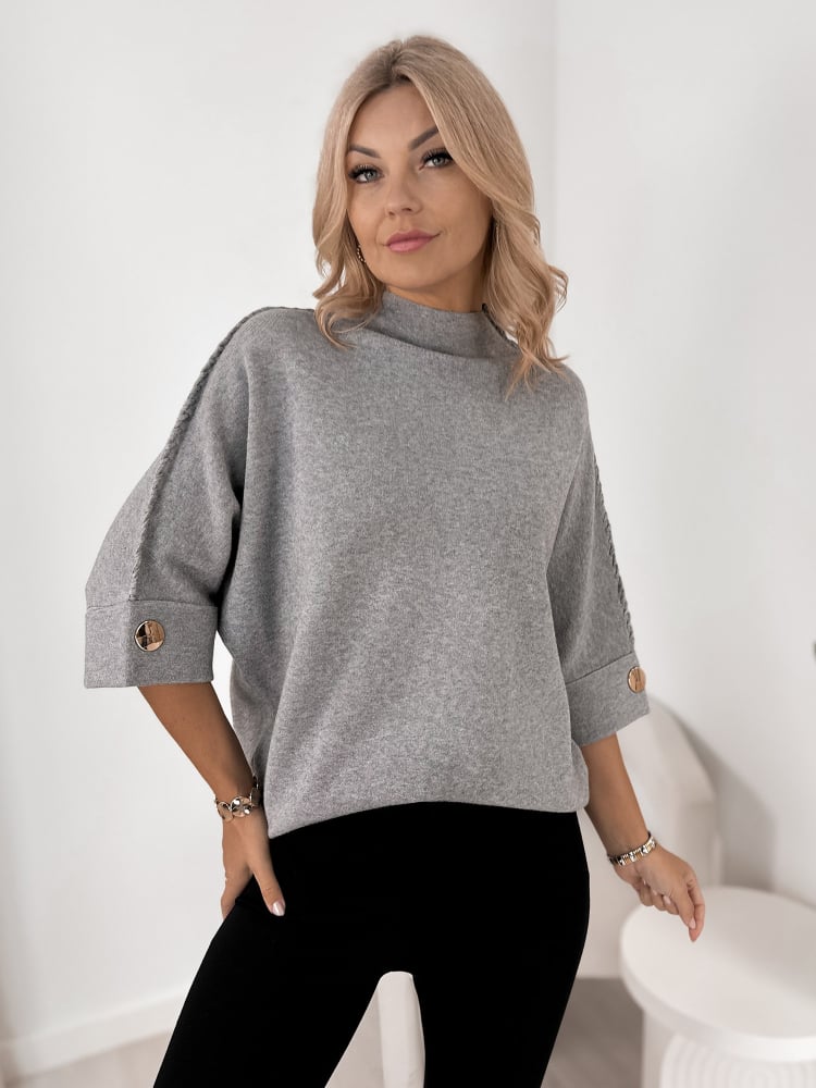 SWETER EMOON SZARY
