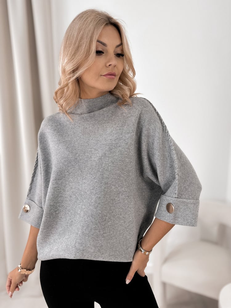 SWETER EMOON SZARY
