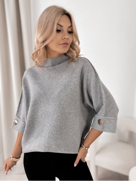 SWETER EMOON SZARY