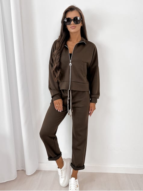 KOMPLET DRESOWY ASTRINE CIEMNOBRĄZOWY