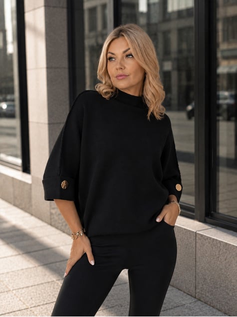 SWETER EMOON CZARNY