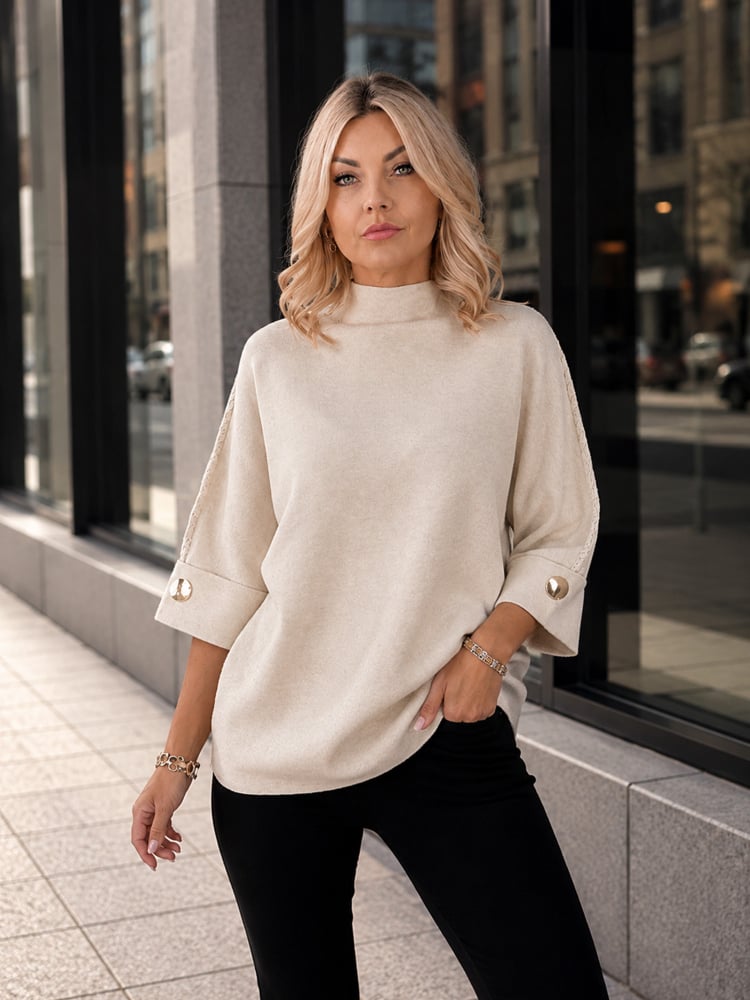 SWETER EMOON BEŻOWY