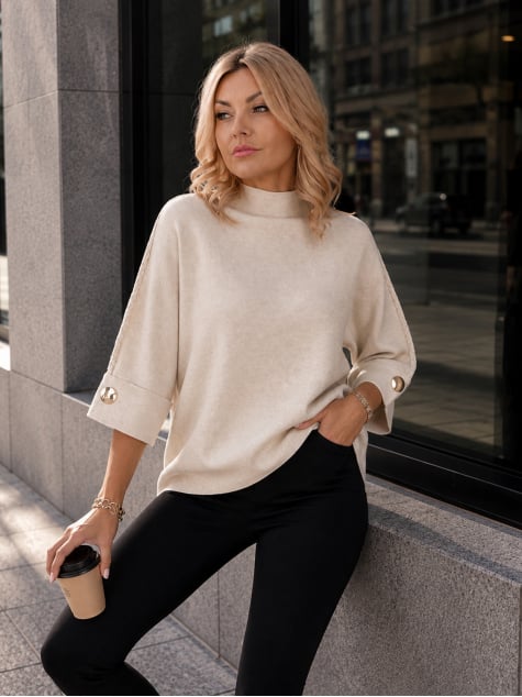 SWETER EMOON BEŻOWY
