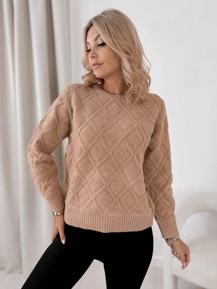 SWETER CULLYN KARMELOWY