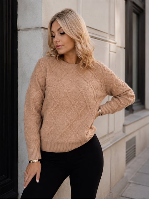 SWETER CULLYN KARMELOWY