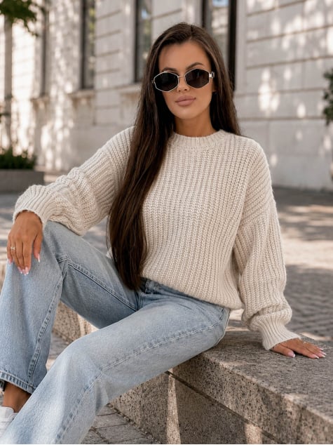 SWETER LIATHE BEŻOWY