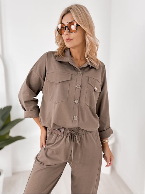 BLUZA LAROCE CIEMNOBEŻOWA